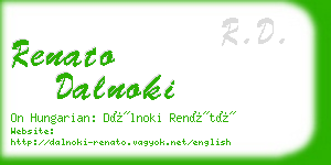 renato dalnoki business card